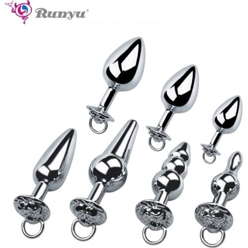Toys for Adults Plug Anal Sex Metal Butt Plug With Jewelry Erotic Toy No Vibrator Anal Plug Private Good for Men/Women