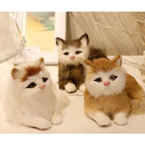 Simulation Animal Cat для сада и огорода Childrens Plush Toys лягушка Barking Cat Doll для сада и огорода Handicraft Ornaments