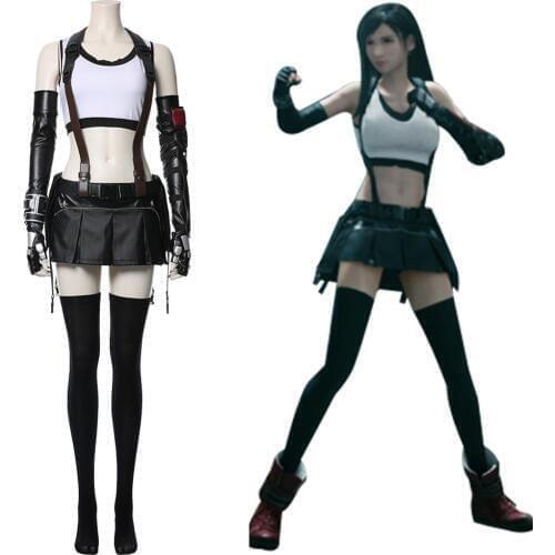 Final Fantasy VII Remake Tifa Lockhart Cosplay Costume Halloween Carnival Costumes Adult Women Girls