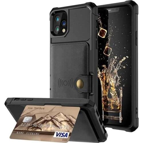 New Luxury PU Leather Wallet Car Magnetic Case For iPhone 12 Pro Max Card Holder Wallet Flip Cover For iPhone 12 Pro / 12 Mini
