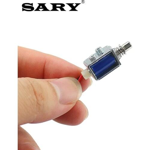 DC5V small solenoid 12V solenoid coil mini push-pull frame solenoid stroke 4mm magnetic lock electric lock