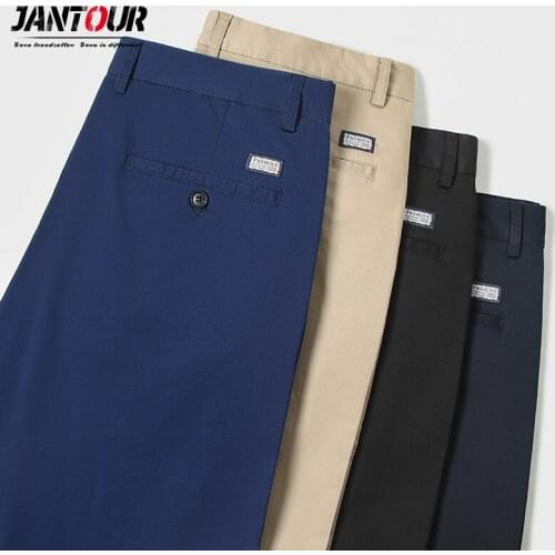 Jantour Mens Dress Pants Casual Suit Pants Male Straight Fit Business Work Office Trousers Formal Pant Classic Dresspants 40 42