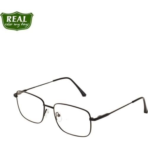 REAL Big Frame Brand Contracted Designer Optical Glasses Men Glasses Frame Metal Myopic Glasses Prescription Student Unisex
