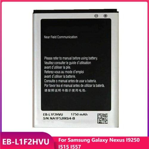 Original Phone Battery EB-L1F2HVU For Samsung Galaxy Nexus I9250 I515 I557 Replacement Rechargable Batteries 1750mAh