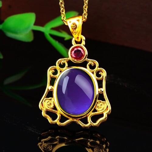 24K Gold Plated Necklace Pendant for Women for Wedding Gifts collier Fashion Jewelry Pendants without Necklaces bijoux femme