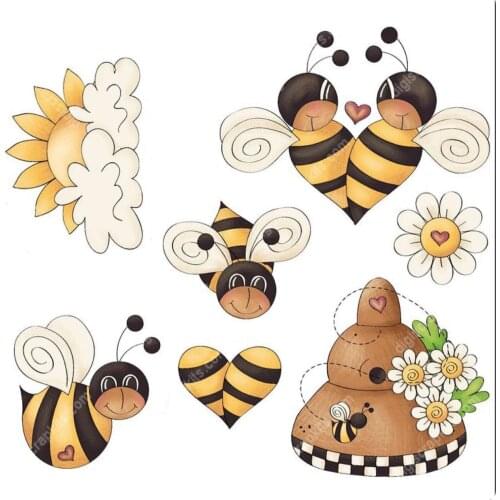 Bees spend transparent stamps Metal Cutting Dies Stencil for DIY Scrapbooking Paper Cards Making Decorative Crafts