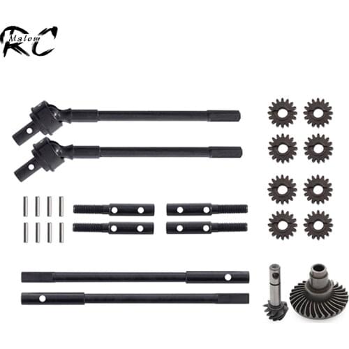Front Rear Drive Shaft Bearing Forward Reverse Bevel Gear Set for 1/10 RC Crawler Car SCX10 II Portal Axle Fimonda Spare Parts