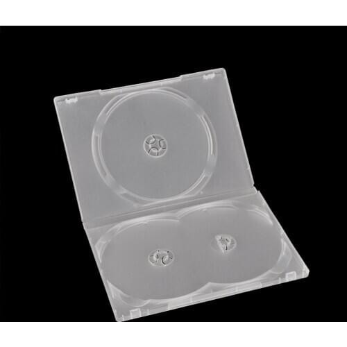 Three Capacity Disc CD Holder DVD Case Storage Organizer Bag Plastic Outer Sleeve Box CD DVD Disc Plastic Case 2PCS