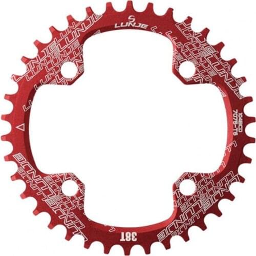 Positive Negative Sprocket 32T/34T/36T/38T Single Speed Bicycle Chainwheel Compact Round Shape Wear-resistant Bike Chain Ring