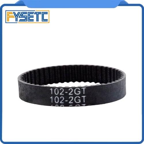 102-GT2 loop Timing Belt Width 6mm GT2 Belt Rubber Fiberglass Inner Length 102mm Pitch 2mm 51teeth For 3d Printer Black