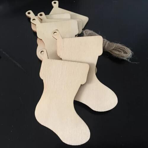 Christmas wood decorations wood sock wooden ornaments to paint