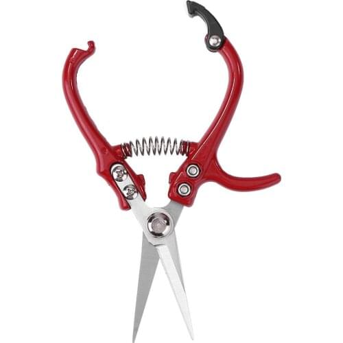 Garden Pruning Shear Stainless Steel Spring Tree Branch Cutter Gardening Scissors Bonsai Plant Trimmer with Safety Buckle