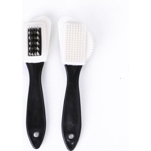 2PCS/Lot Suede Shoe Brush Cleaning Ergonomically Designed Handle and Small Soft Bristles