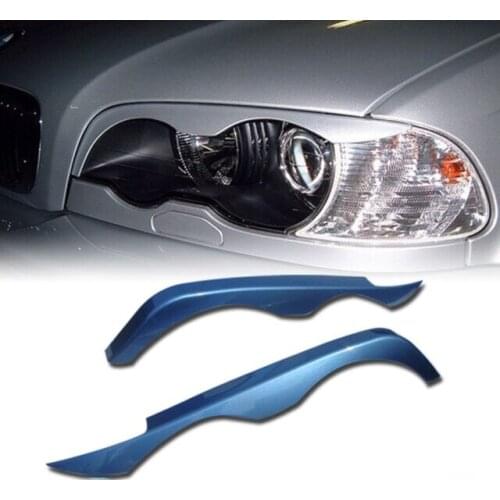 Fiberglass Headlight Eyebrows Eyelids for 1998-2005 BMW E46 2 Door Coupe