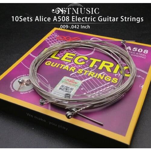 10SET Alice A508 Electric Guitar Strings Super Light Steel Nickel Alloy Durable Wound Guitarra String