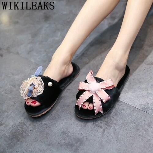 Flat slippers home shoes cute shoes plush slippers ladies big size women shoes fashion fluffy fuzzy slippers flats shoes women