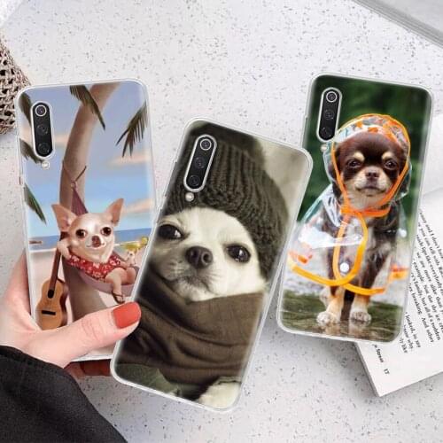 Chihuahua Puppy Teacup Dogs Silicon Phone Case For Xiaomi Note 10 Mi 11 9 8 CC9 10T 9T 5X 6X A3 A2 A1 Lite Pro Poco F1 X3 Cover