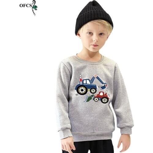 Childrens Sweatshirts Girl Winter Very Warm Cotton Pullover Tops For Baby Boys Autumn Coat Kids Cartoon Pattern Clothes 2-9Year