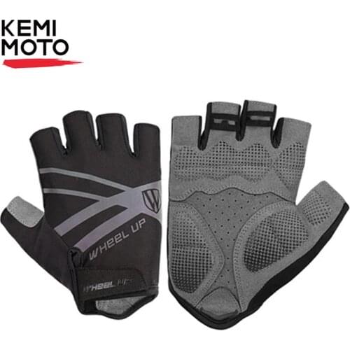 KEMIMOTO Cycling Gloves MTB Mountain Road Bike Colorful reflective Half Finger Gloves Antiskid Sports Gloves Bicycle Accessories
