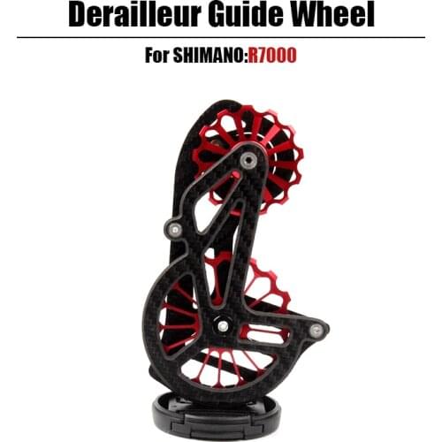 Bicycle carbon fiber ceramic rear derailleur 13T 17T pulley Shimano 6800 R7000 R8000 R9100 R9000 bicycle accessories guide wheel