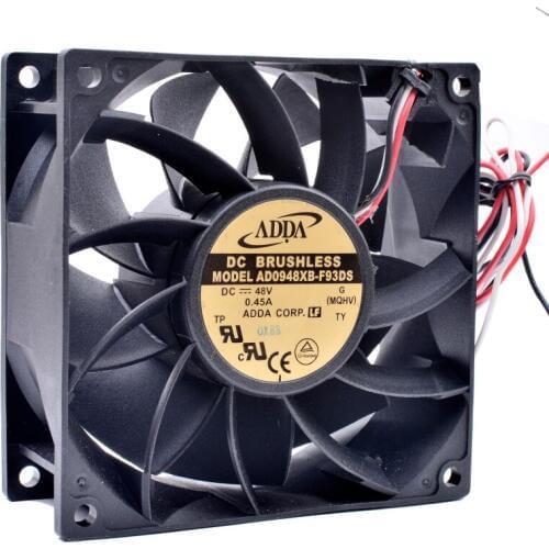Brand new original AD0948XB-F93DS 9cm 92x92x38mm 9038 48V 0.45A communication server cooling fan