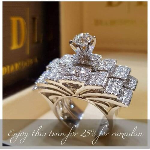 925 sterling silver 2020 new design luxury creative wedding ring set for women engagement big brand wholesale jewelry r4989