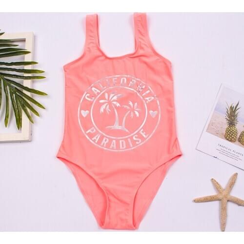 7-14 Years Solid Girls Swimsuit 2020 Children Swimwear Shinning Print Girls One Piece Swimsuit Kids Monokini Bathing Suit A25