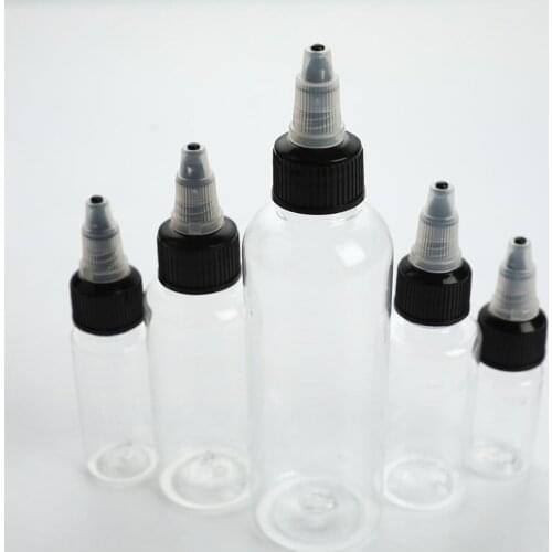 10ml/20ml/30ml/50ml/100ml Refillable Bottle Oil Liquid Dropper Bottle Twist Top Cap Pigment Ink Containers