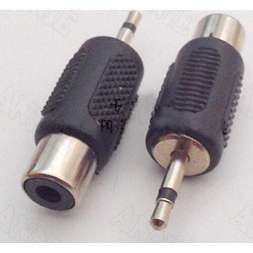 10pcs/lot 2.5 Mono Channel To AV Connector Adapter RCA Male To Female Socket Single To Single