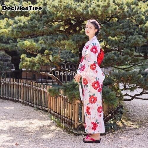 2021 japanese style retro kimono haori floral print long sleeve woman girls party cosplay dress outfit geisha costume haori