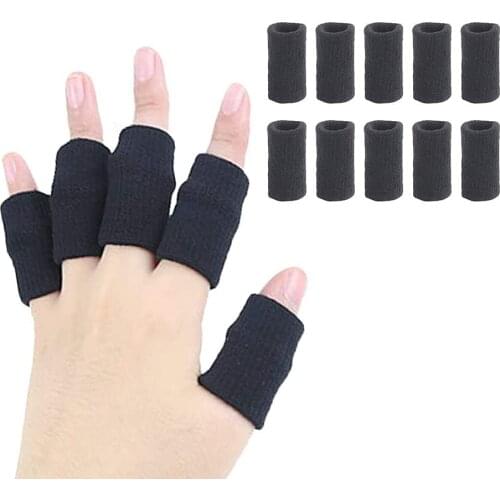 30 Pcs Finger Sleeves Protectors Thumb Support Elastic Compression Braces Relieve Pain for Arthritis Calluses Finger Splint
