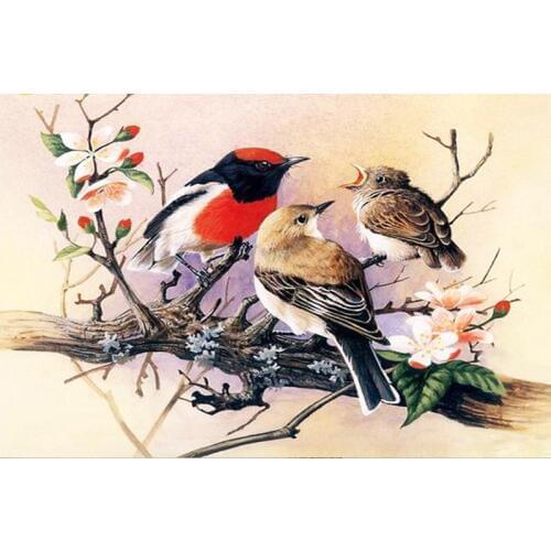 3D Diamond Embroidery Custom picture of Rhinestones Mosaic 5D DIY Diamond Painting Birds Flowers Full square /Round Decor FG1188