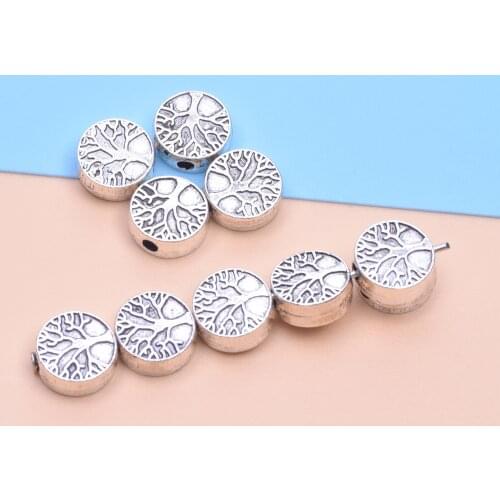 50pcs/Lot Vintage Round Tree Heart Love Connector Charms Hamsa Hand Cross Pendant Women Necklaces Bracelet Jewelry Making