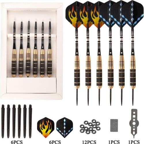 Eucalyptus Sports 6-Piece Professional 20g Steel tip darts, 6-Piece Set High quality copper bar