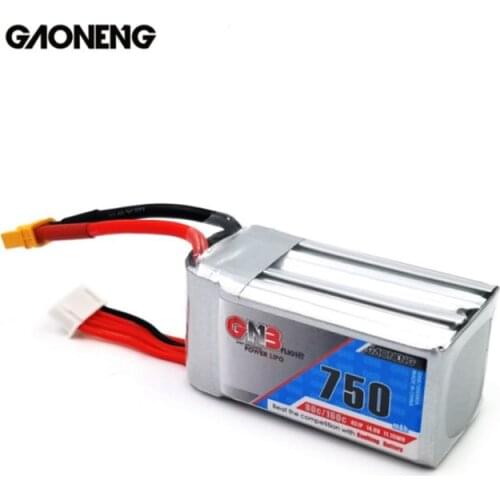 Gaoneng GNB 750mAh 14.8V 4S 80C/160C Lipo battery with XT30 or XT60 Plug for FPV Racing Drone RC Drone Quadcopter helis parts