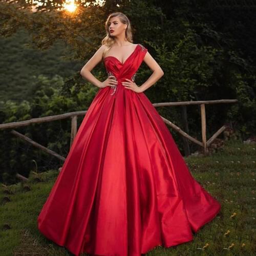 2020 Ball Gown Quinceanera Dress One Shoulder Backless Prom Gowns for Sweet 16 Formal Long Party Dresses vestido 15 anos