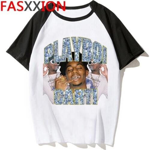 Playboi Carti Harajuku Funny Cartoon T Shirt Women Hip Hop Anime T-shirt Summer Casual Tshirt 90s Streetwear Top Tees Female