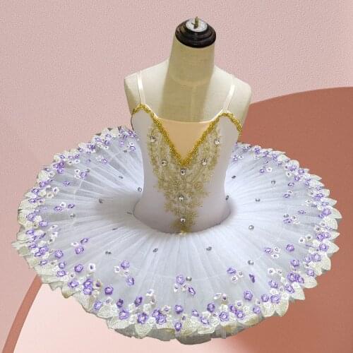 Robe Tutu de Ballet professionnelle pour adultes, robe de ballerine pour enfants en bas âge, vêtements de scène de cygne