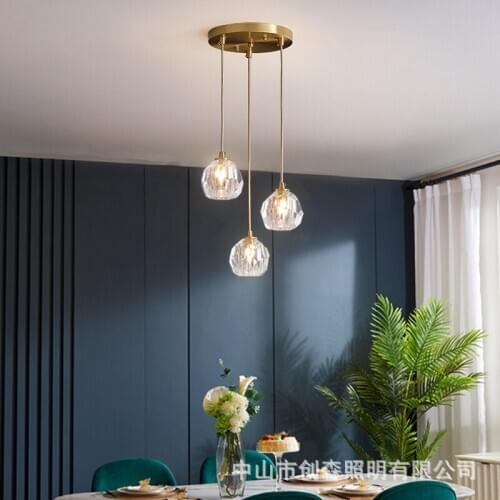 Crystal Pendant Light Hanging Light Luxury For Restaurant Stair 4 Bulbs Pendant Lights Kitchen Lights Hanging Dining Light