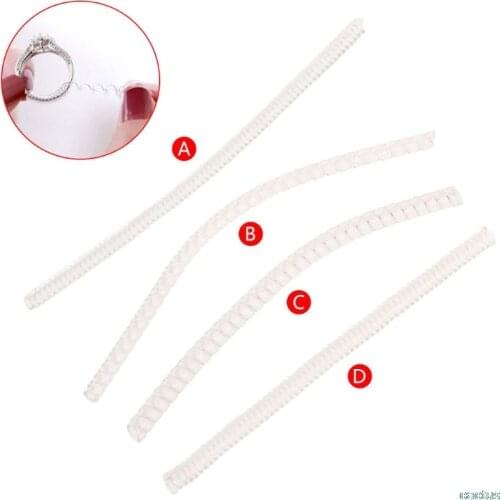 Jewelry Tool Ring Adjuster Invisible Transparent Spiral Cord Tension Reducer Adjustable Sizes