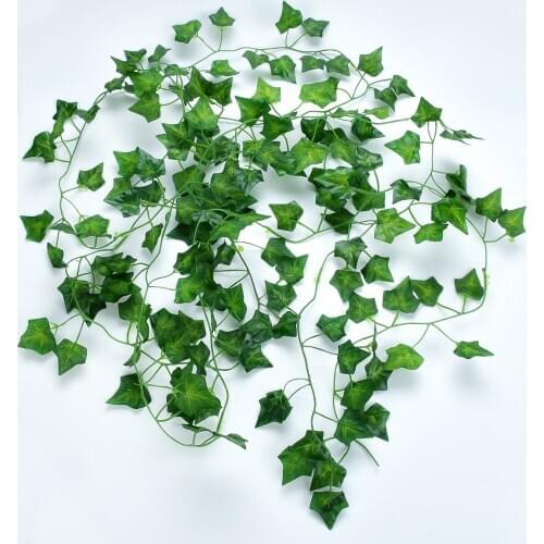 240cm Hanging Artificial Green Leaf Garland Plants Ivy Vine Foliage Fake Plants Party Garden Christmas Festival Home Decor