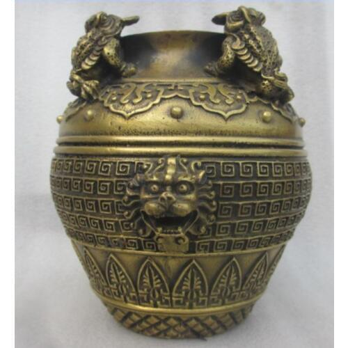 Chinas rare bronze decoration maxim golden cicada cans