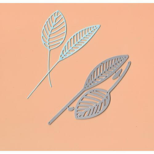 Metal Cutting Dies Two leaves Stencil DIY Scrapbooking Album Paper Card Decoration Crafts Embossing New Dies for 2019