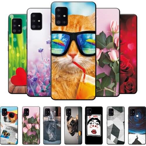 Fashion Bumper For Samsung A51 A71 A30S A50S A30 A50 Case Silicone Scenery Matte Shell For Galaxy A51 A71 4G 5G Case Back Cover