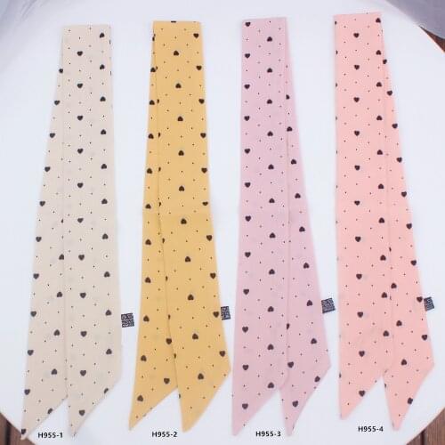 New small slender narrow long small scarf tied bag handle scarves small ribbon skinny scarves