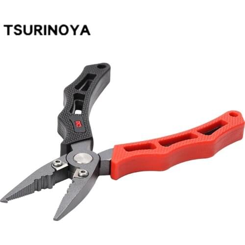 TSURINOYA Fishing Pliers Fish Line Cutter Scissors Carbon Steel Fish Hook Remover Multifunction Outdoor Fishing Tools Tackle