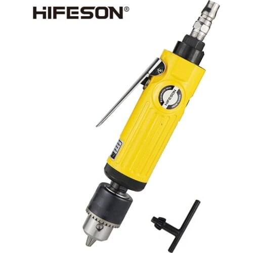 HIFESON 3/8" Pneumatic Air Drill Guns High-speed Cordless Pistol Type Air Drill Reversible Tools for wood Hole Drilling