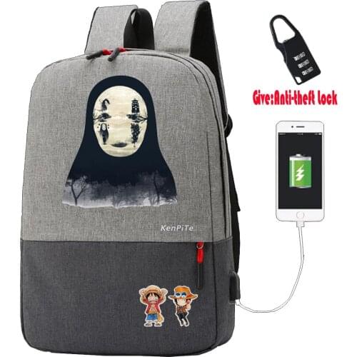 Anime My Neighbor Totoro Backpack UNISEX Anti-theft USB Charging Laptop bag Knapsack student book Bags teenagers Travel backpack