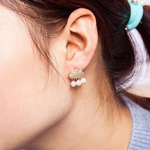 2 Colors Earing Pearl Cloud Waterdrop/Raindrop High Quality Earrings Fashion Jewelry