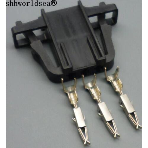Shhworldsea 3 Pin 1.5 Auto Horn Socket Automotive Wire Connector 3B0972703 Door lamp tail lights plug For VW Skoda Superb